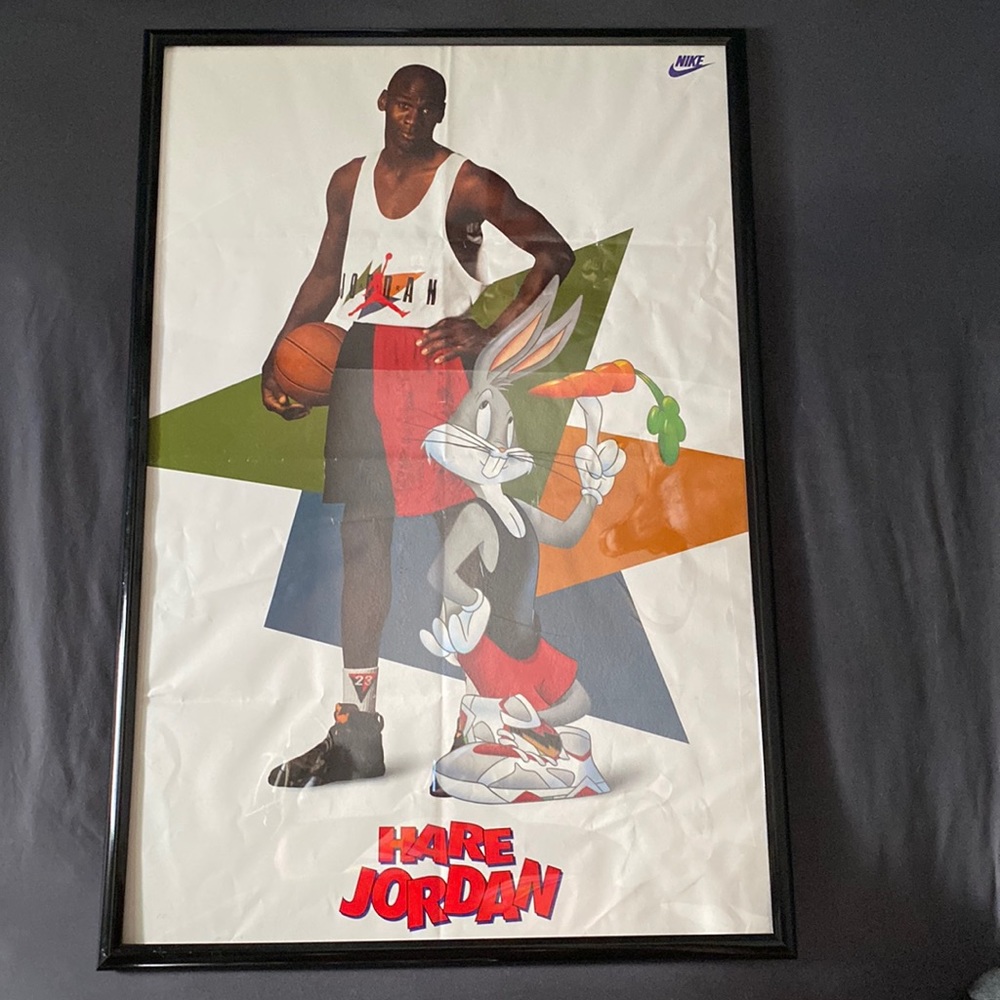 1992 Michael “Hare” Jordan Bugs Bunny Poster - Space Jam